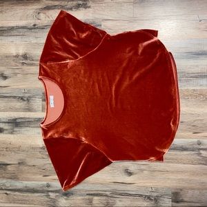 Orange Velvet Madewell Top